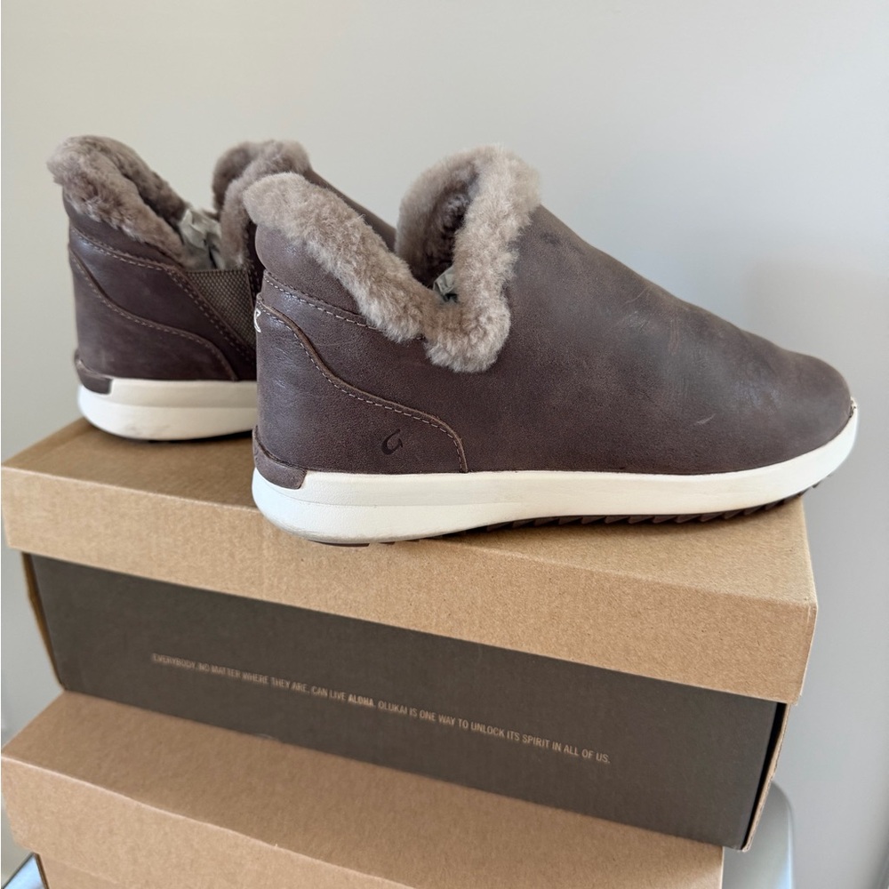 Women’s Brown Leather Slip-On Shoes - Malua Hulu